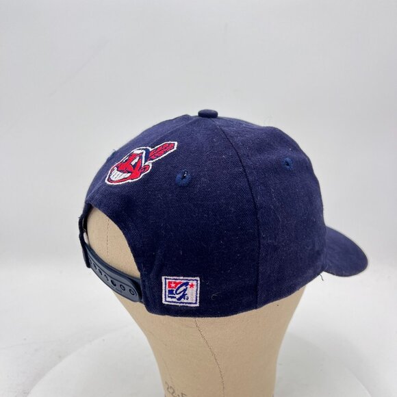 Cleveland Indians The Games One Size Fits All Blue Navy Red Snap Back Cap Hat - Picture 4 of 11